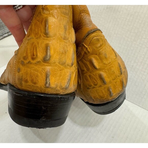 Vintage Jar Tan Full Quill Ostrich Mens Womens Leather Cowboy Boots size 9 - Picture 7 of 7